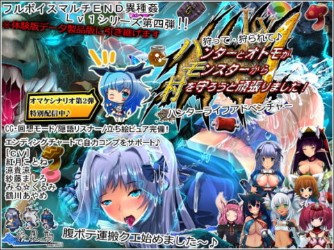 Lv1ハンターとオトモがモンスターから村を守ろうと頑張りました!